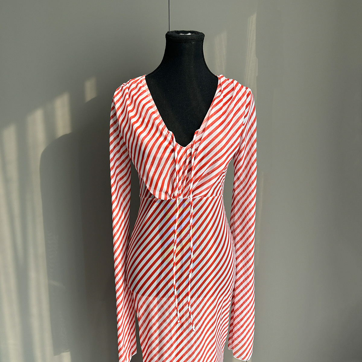 Fashion Chiffon Stripe 1Pcs Cover Ups Bikini Maxi Dress Womens Bathing Suit